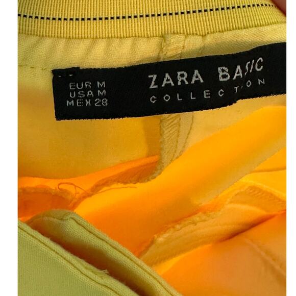 ZARA BASIC yellow straight legs pants size M - Picture 3 of 12